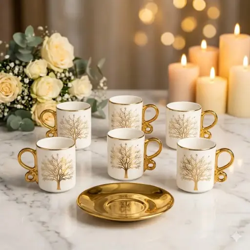 [MF-9D] طقم قهوه بورسلين*24