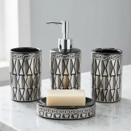 [AD-167] طقم حمام مذخرف 4 * 24