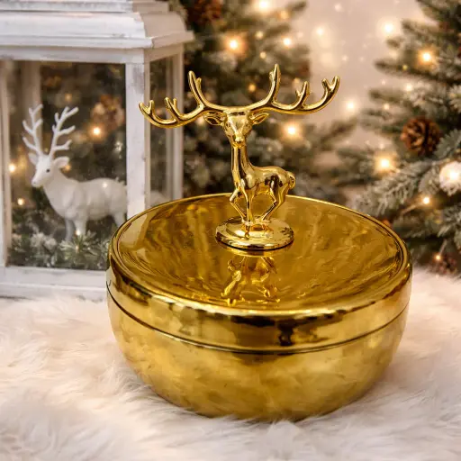 [M-240] طفاية غزاله مذهب بغطاء*60