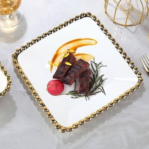 [TT-803] سرفيس بورسلين منقوش 8 بوصه (20 سم) [ عبوة 60 ]