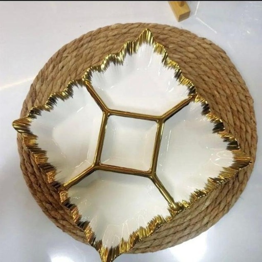 [TT-817] طبق بورسلين مقسم 10.5 بوصه (26 سم) [ عبوة 36 ]