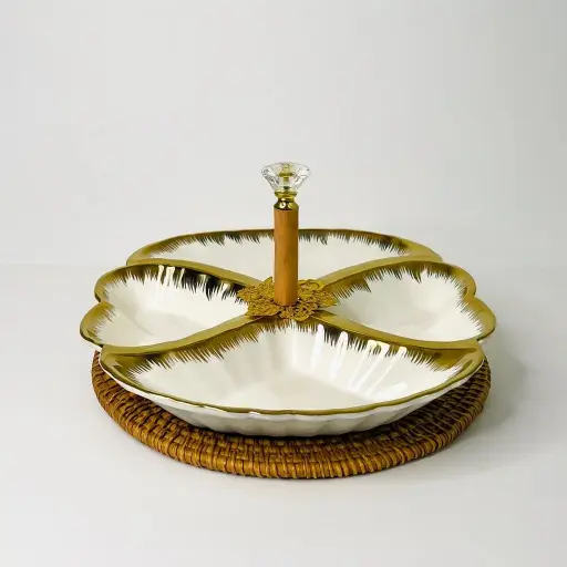 [TT-922] شيالة حلويات بورسلين (26 سم) [ عبوة 36 ]