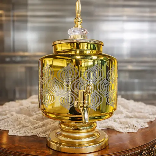 [GG-1815] دسبينسر عصير مذهب عريض [ عبوة 8 ]