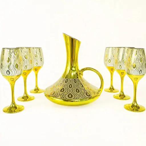 [GG-1825] دورق مع طقم 6 كاسات [ عبوة 8 ]