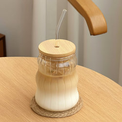 [GG-1851] مج زجاج بالغطا بالشاليموه مدرج [ عبوة 98 ]