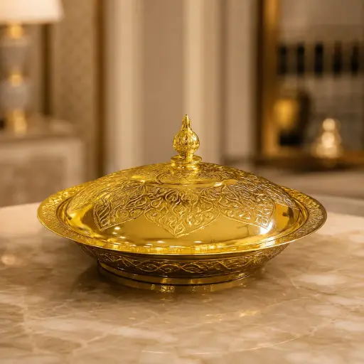 [DD-826] حله تندوري ذهبي 34 سم [ عبوة 48 ]