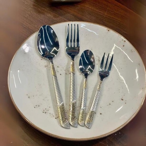 [SS-97] طقم معالق و شوك ستانلس على مغناطيس موجه * 100