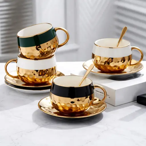 [TT-52] مج بورسلين كوستر ذهبي * 48