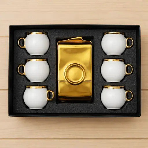 [TT-1395] طقم قهوه 6 ق بورسلين ( عبوة 24)