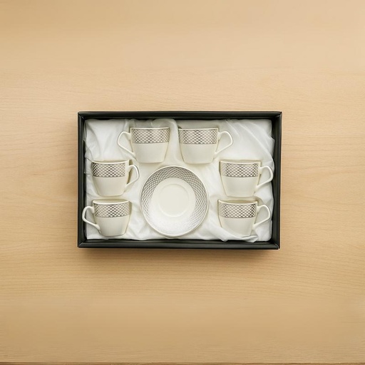 [TT-1397Q] طقم قهوه 6 ق بورسلين ( عبوة 20)