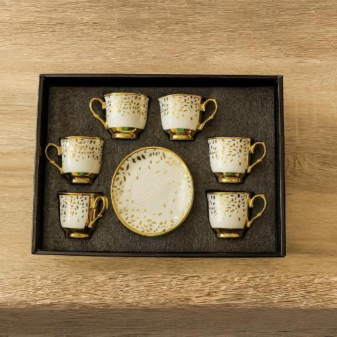 [TT-1397E] طقم قهوه 6 ق بورسلين ( عبوة 20)