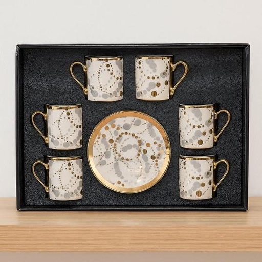[TT-1397G] طقم قهوه 6 ق بورسلين ( عبوة 24)