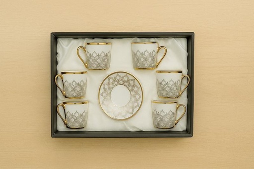 [TT-1397X] طقم قهوه 6 ق بورسلين ( عبوة 20)