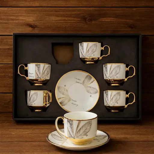 [TT-1397K] طقم قهوه 6 ق بورسلين ( عبوة 20)