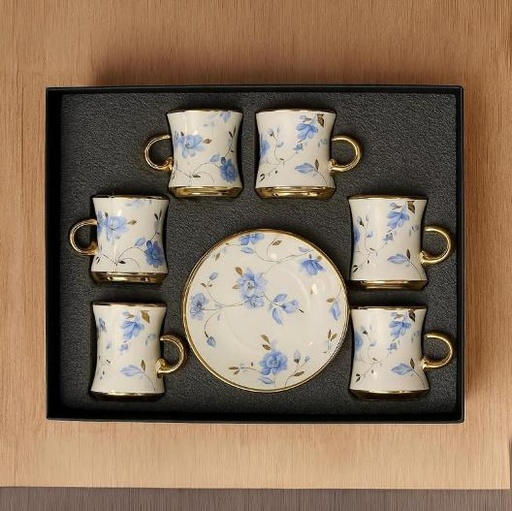 [TT-1397M] طقم قهوه 6 ق بورسلين ( عبوة 20)