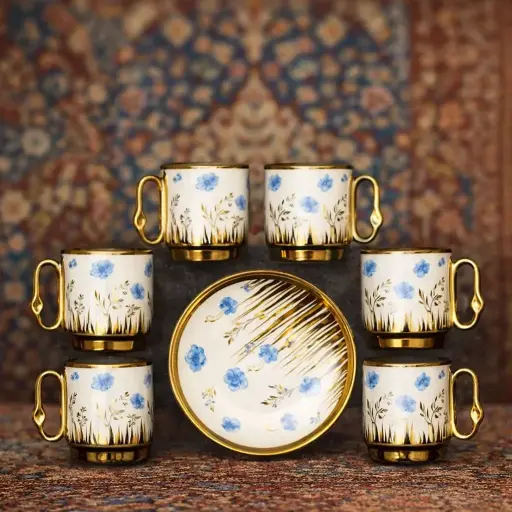 [TT-1397O] طقم قهوه 6 ق بورسلين ( عبوة 20)