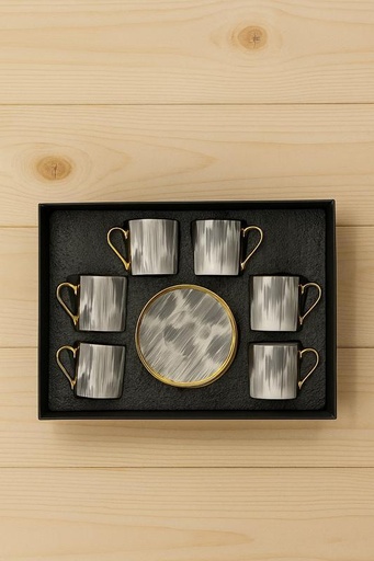 [TT-1397L] طقم قهوه 6 ق بورسلين ( عبوة 20)