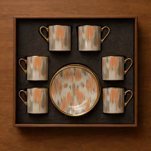 [TT-1397L] طقم قهوه 6 ق بورسلين ( عبوة 20)