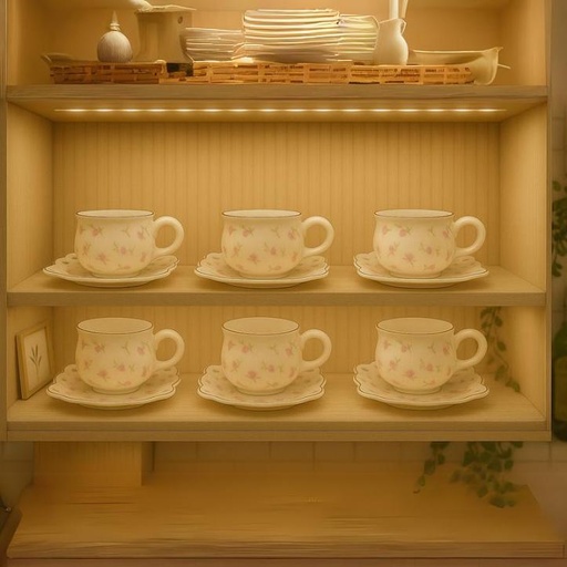 [TT-1397U] طقم قهوه 6 ق بورسلين ( عبوة 20)