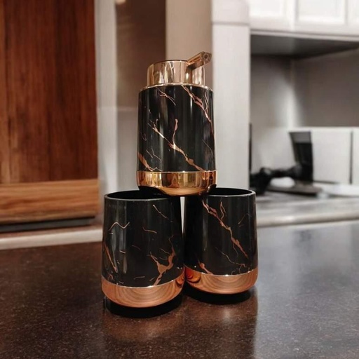 [AD-98] طقم حمام بيلاستيك 3 ق رخامي*48