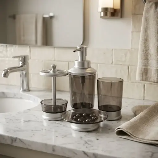 [AD-99] طقم حمام 4 ق اكليرك فضي*24