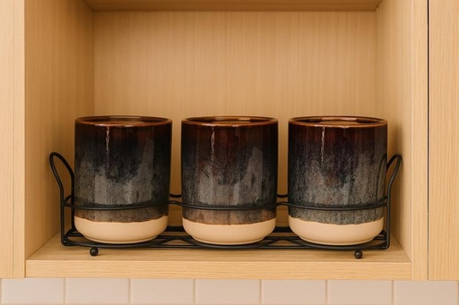 [QQ-974] طقم توابل  بورسلين 3 ق كبير [عبوة 6 ]