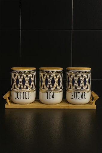 [TT-1533] طقم شاي وقهوة وسكر خذف [ عبوة 12 ]