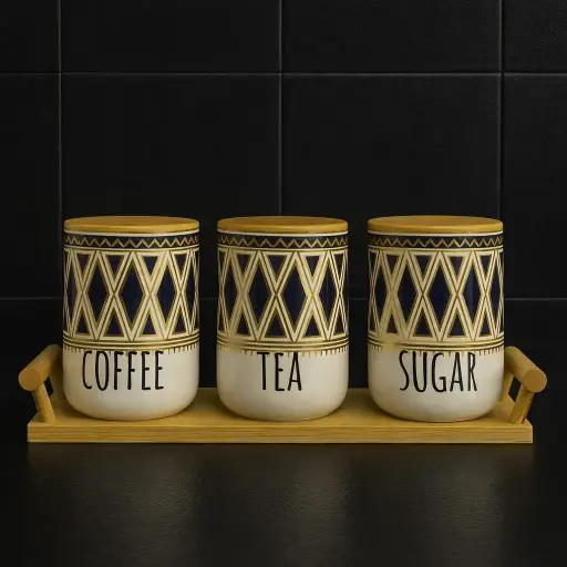 [TT-1533] طقم شاي وقهوة وسكر خذف [ عبوة 12 ]