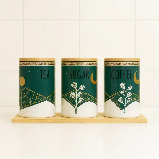 [TT-1536-A] طقم شاي وسكر وقهوة [ عبوة 12 ]