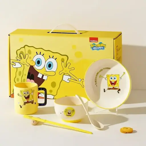 [TT-1544] طقم طعام اطفال خذف [ عبوة 24 ]