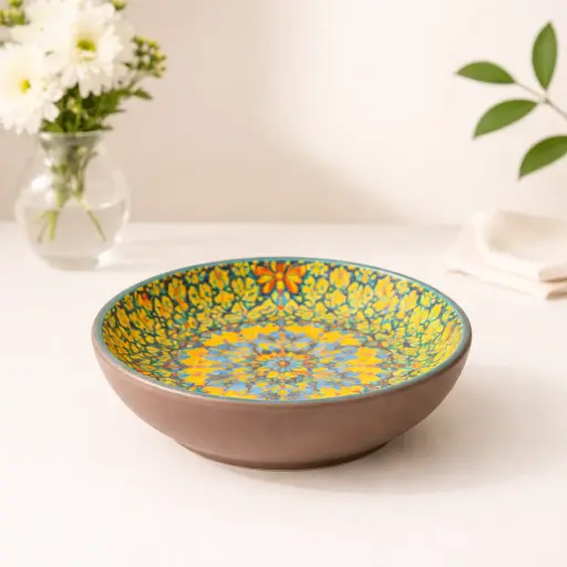 [WA-2004] طبق اندلسي بورسلين 20 سم [ عبوة 40 ]