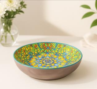 [WA-2004] طبق اندلسي بورسلين 20 سم [ عبوة 40 ]