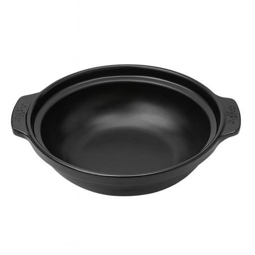 [NN-83] طبق ميلامين بيدين اسود 18 سم مقاوم للكسر [ عبوة 100]