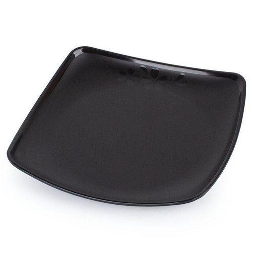 [NN-93] طبق ميلامين اسود مقاوم للكسر [ عبوة 90]