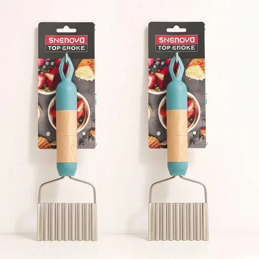 [XE-223] قطاعة بطاطس يد خشب سيليكون * 240