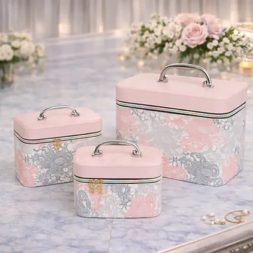 [X-512] شنطه منظم ميكب و مجوهرات 3 ق [ عبوة 24]