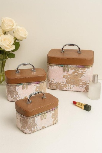 [X-512] شنطه منظم ميكب و مجوهرات 3 ق [ عبوة 24]