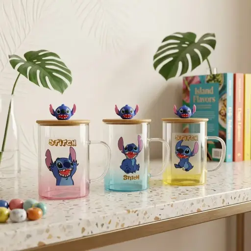 [GG-427-B] كوب زجاج استيتش [ عبوه 60 ]