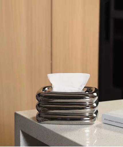 [SA-712] علبه مناديل فضي [ عبوة 24 ]