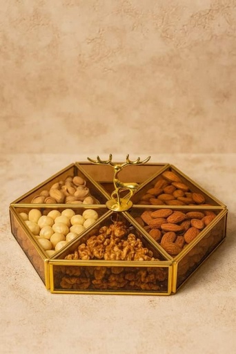 [SA-539S] علبه تسالي متقسمه فاميه وسط [ عبوة 12 ]