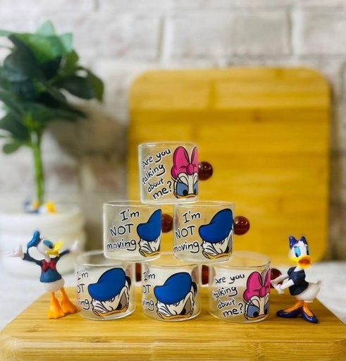 [GG-854] طقم قهوه 6 ق زجاج يد كوره بطوط*40