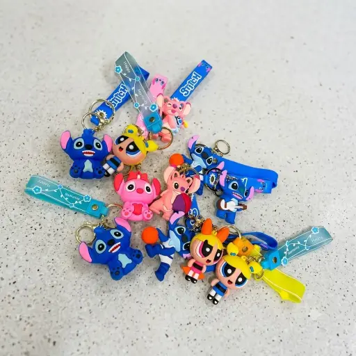 [WA-1101] ميداليات Stitch+Powerpuff Girls