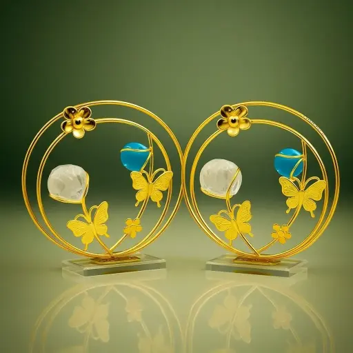 [E-638] ديكور معدن كورة ازرق [ عبوة 48 ]