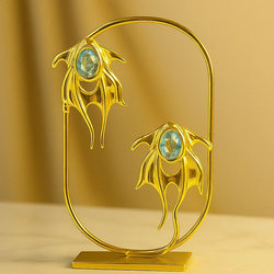 [E-643] ديكور ذهبي بلوره [ عبوة 72 ]