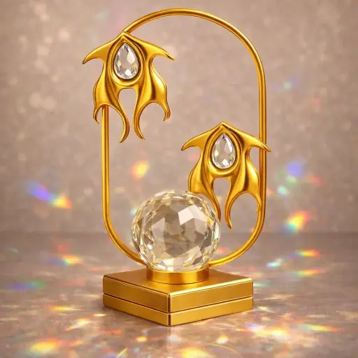 [E-643] ديكور ذهبي بلوره [ عبوة 72 ]