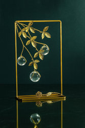 [E-659] ديكور ذهبي بلوره [ عبوة 24 ]