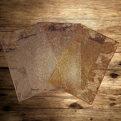 [D-102] كوستر اشكال ذهبي روزجولد ذهبي لامع *300