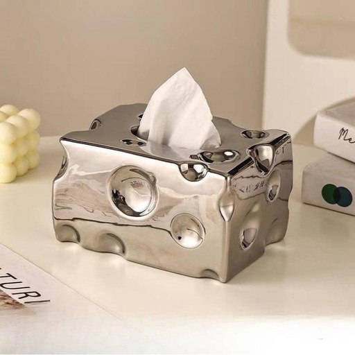 [G-428] علبه مناديل جبنه فضي*36