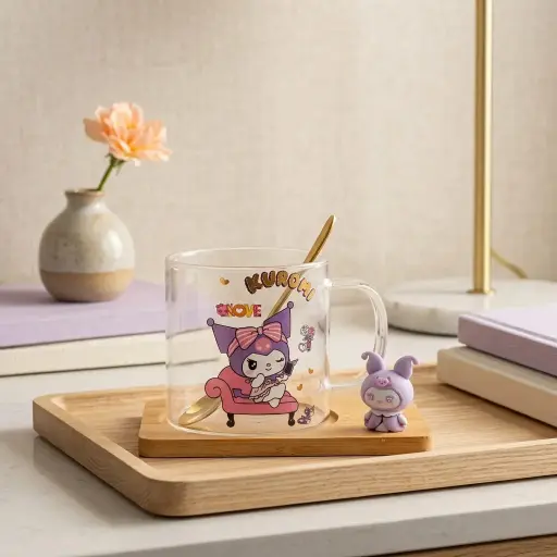 [GG-843] مج زجاج بالمعلقه جديد*80