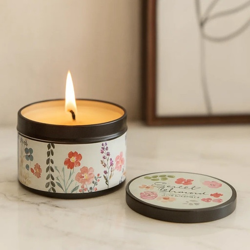 [M-532A] شمع فلور برطمان [ عبوة 144 ]